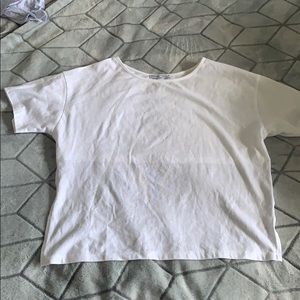 Zara cropped white tshirt
